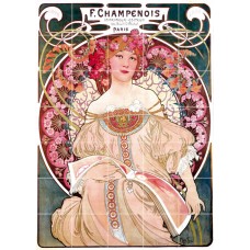 21.25 x 29.75 Art Nouveau Alphonse Mucha Ceramic Mural Backsplash Bath Tile #611   181128557769